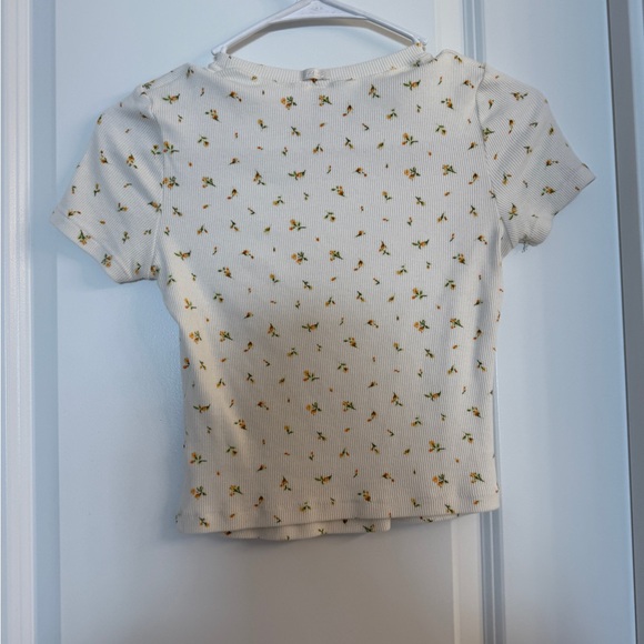 SKIMS Floral Print Cotton Rib Tee - Picture 2 of 4